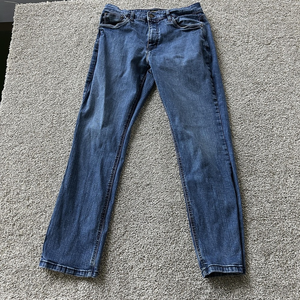 Urban Star Jeans Mens 34x32 Medium Wash Blue Denim Regular Straight Stretch